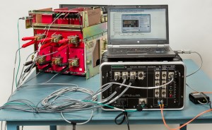 traditional test setup to perform a timing test of circuit breaker operation